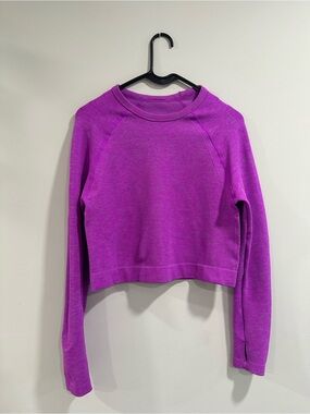 Women’s Cropped Crewneck Sweatshirt - Purple